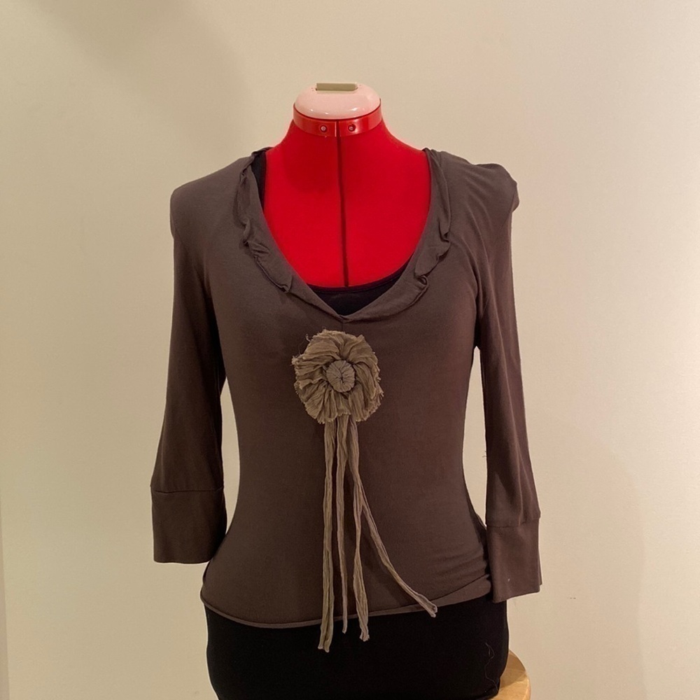 3/4 sleeve snug top MAGGIE WALT DESIGN